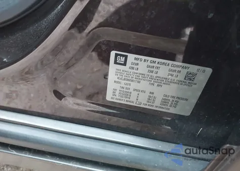 2014 Buick Encore Convenience from USA, damaged, VIN KL4CJBSB6EB617168